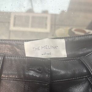 Wilfred Dark Leather Trousers